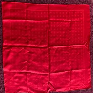 Bright Red Polo Scarf / Pocket Square